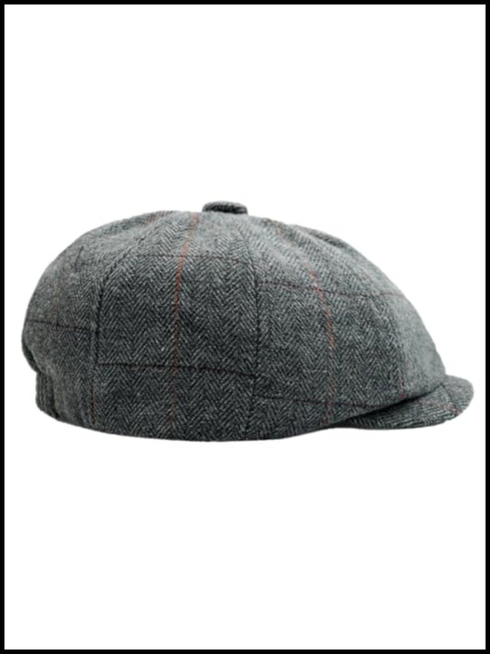 Herringbone Tweed Newsboy Cap Flat Baker Boy Hat Adjustable
